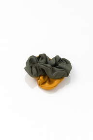 Satin Scrunchies Duo- Millicent Green & Benedict Gold