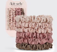 Terracotta Ultra Petite Satin Scrunchies 6pc Set