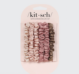 Terracotta Ultra Petite Satin Scrunchies 6pc Set