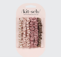 Terracotta Ultra Petite Satin Scrunchies 6pc Set